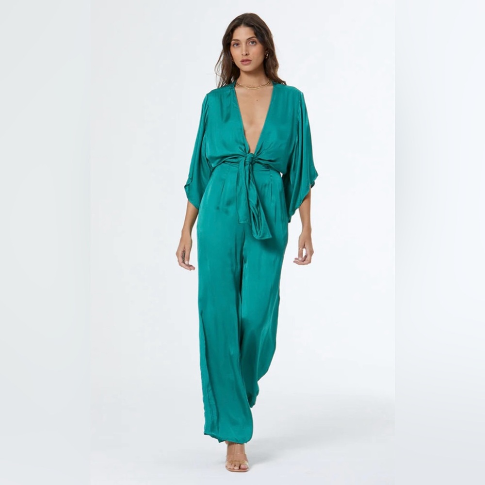 Young Fabulous & Broke Teal Jumpsuit